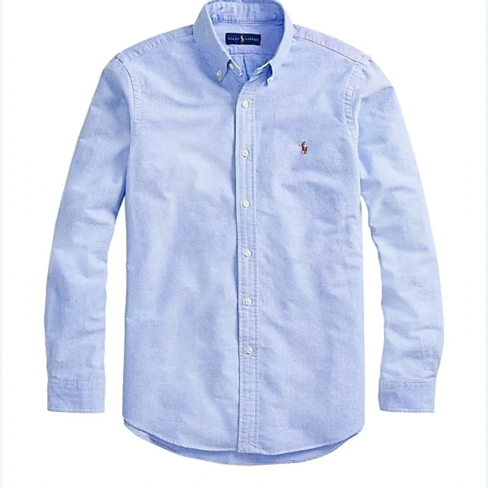 Ralph Lauren Classic Fit Kids Light Blue Cotton Oxford Button Down Shirt size 4T